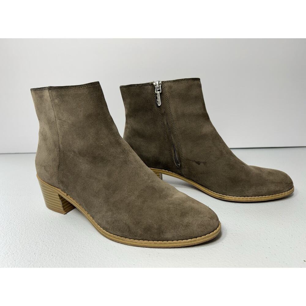 Clarks Women's Khaki Olive Breccan Myth Suede Bootie Ankle Boots Size 8M